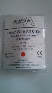 Laserdraht AR Cr-Co 2m Rolle 0,25 mm
