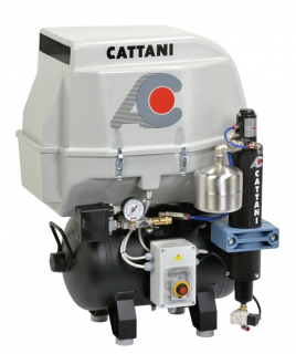 Cattani 1-Zylinder-Kompressoren mit 30l Tank mit Schallschutzhaube
