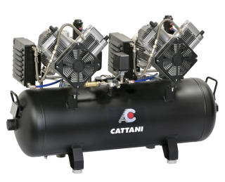 Cattani 2-Zylinder-Tandem-Kompressor mit 100l Tank